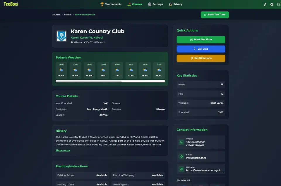 Teeboxi Golf Management Platform screenshot 3
